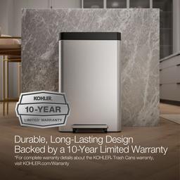 13-gallon stainless steel step trash can - image 12