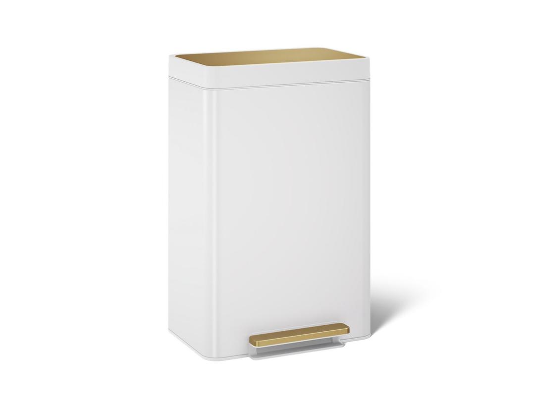 13-gallon stainless steel step trash can by Kohler