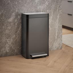 8-gallon loft stainless steel step trash can - image 2