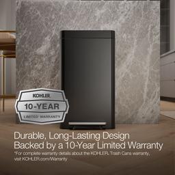 8-gallon loft stainless steel step trash can - image 11