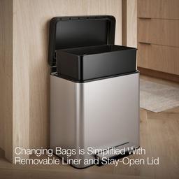 8-gallon stainless steel step trash can - image 5