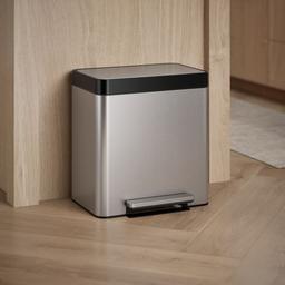 8-gallon stainless steel step trash can - image 2