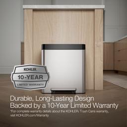 8-gallon stainless steel step trash can - image 12