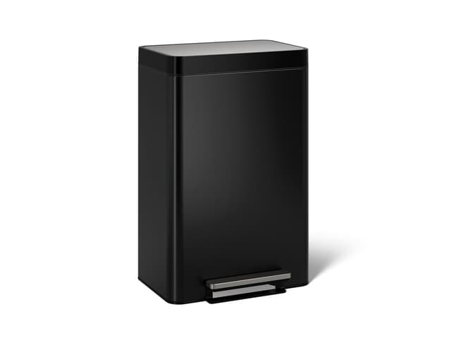 Kohler Dual-compartment step trash can - Black Stainless
