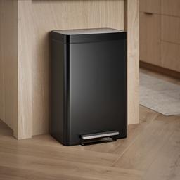 Kohler Dual-compartment step trash can - Black Stainless - image 2
