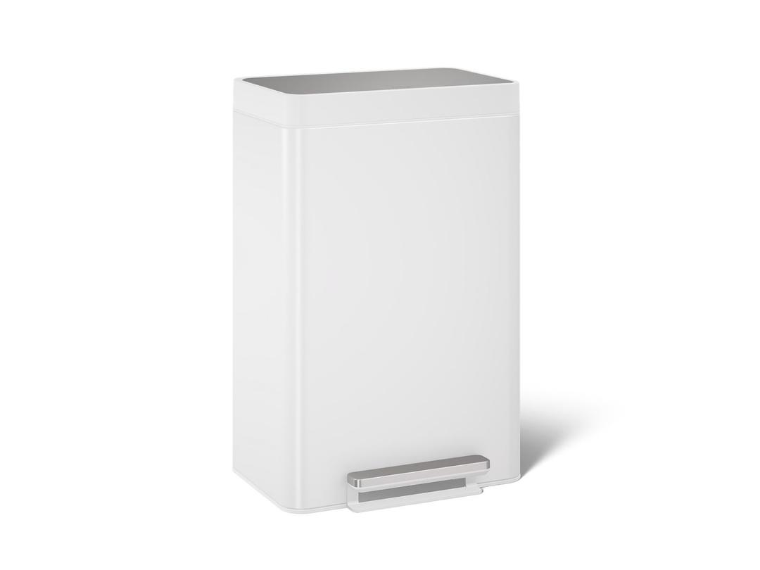 Kohler Dual-compartment step trash can - Stainless Steel White by Kohler