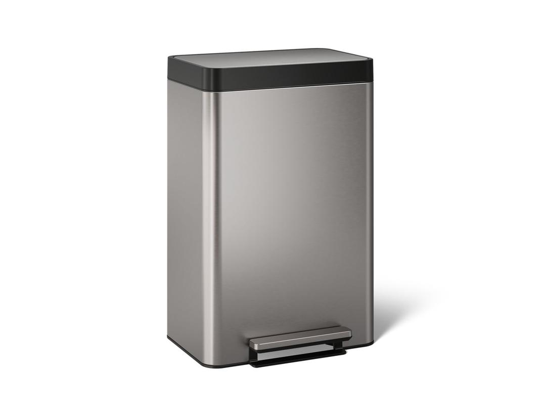 Kohler Dual-compartment step trash can - Stainless Steel by Kohler
