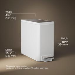2.5-gallon slim step trash can - image 3