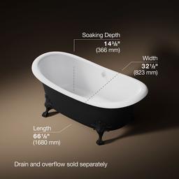 ArtifactsE 66-1/4'' x 32-1/2'' freestanding bath - White - image 3