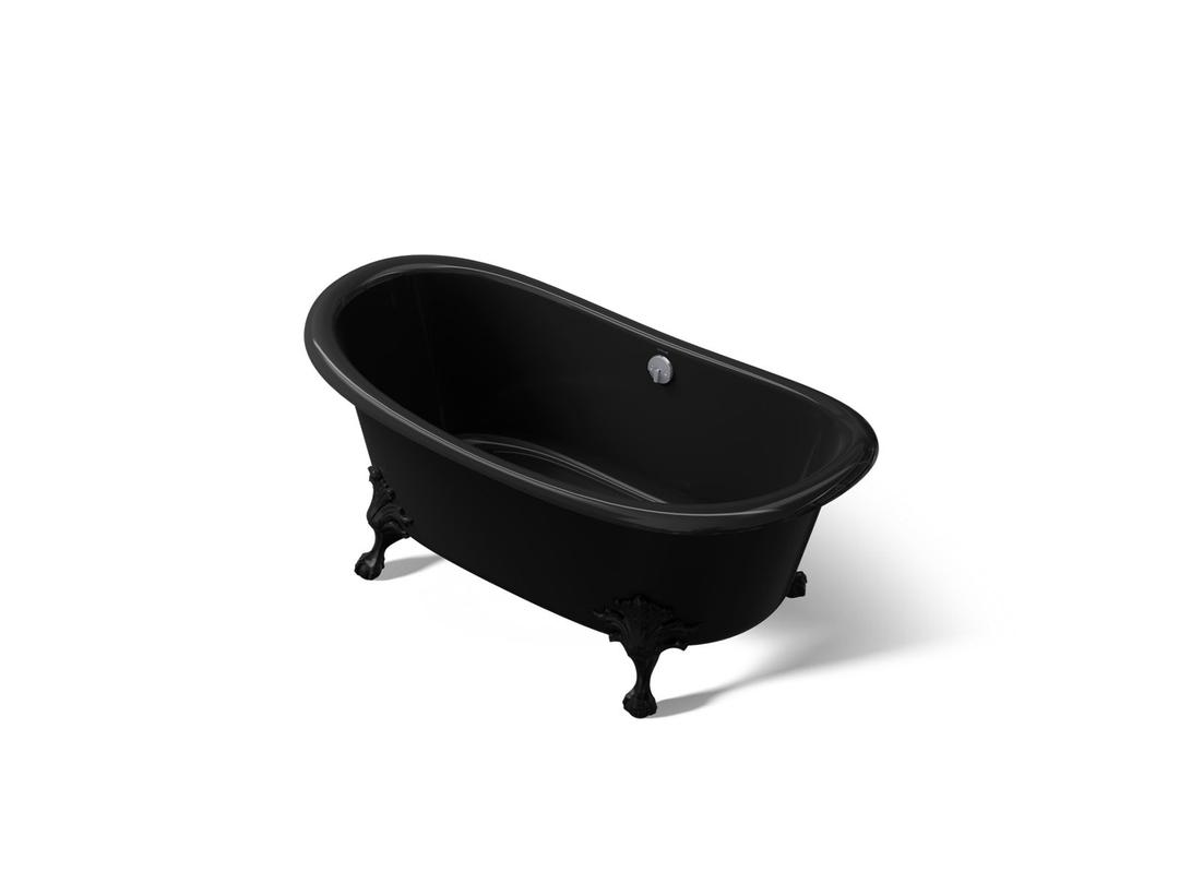 ArtifactsE 66-1/4'' x 32-1/2'' freestanding bath - Black by Kohler