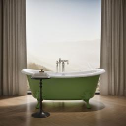 ArtifactsE 66-1/8'' x 32-1/2'' freestanding bath - Fresh Green Exterior With White Interior - image 4