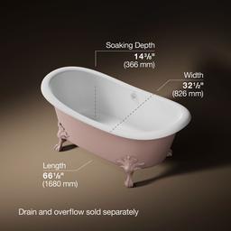 ArtifactsE 66-1/8'' x 32-1/2'' freestanding bath - 150th Peachblow - image 3