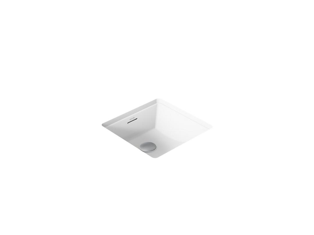 Brazn 16-1/4'' square undermount bathroom sink by Kohler