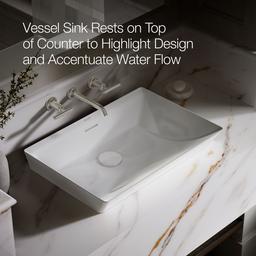 Brazn 23'' rectangular vessel bathroom sink - image 5