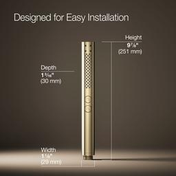 Kohler Shift+ Round two-function handshower, 2.5 gpm - Vibrant French Gold - image 3