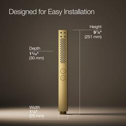 Kohler Shift+ Square two-function handshower, 2.5 gpm - Vibrant Brushed Moderne Brass - image 3