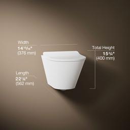 Brazn Wall-hung round-front toilet, dual-flush - image 3