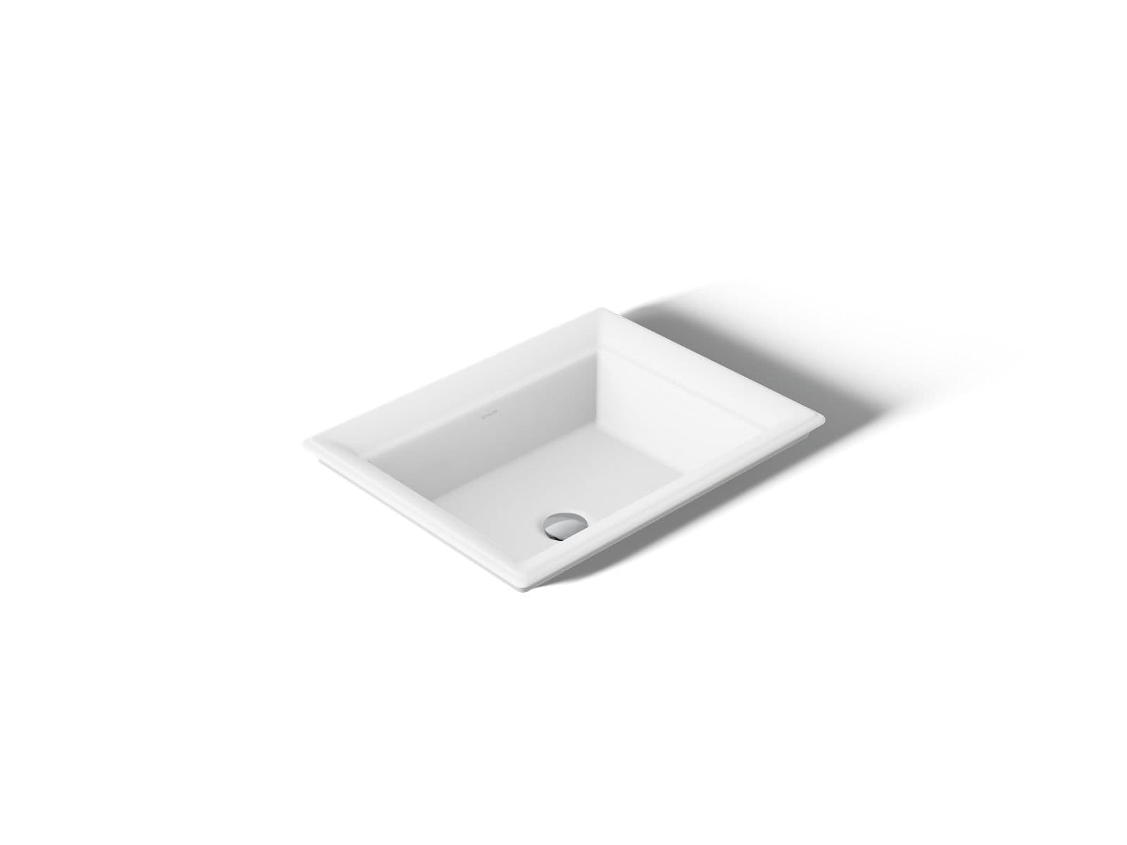Kohler Artifacts™ 21" rectangular drop-in bathroom sink by Kohler
