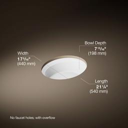 ArtifactsE 21-1/4'' oval undermount bathroom sink - White - image 3