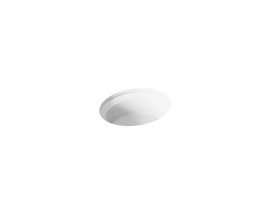 ArtifactsE 21-1/4'' oval undermount bathroom sink - White by Kohler