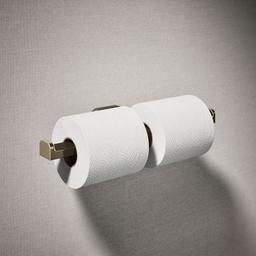 Kohler Parallel Double toilet paper holder - Vibrant French Gold - image 2