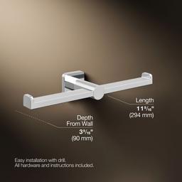 Kohler Parallel Double toilet paper holder - Polished Chrome - image 3