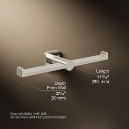 Kohler Parallel Double toilet paper holder - Vibrant Polished Nickel - image 3