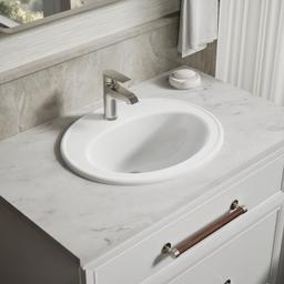 Kohler Pennington 20-1/4'' oval drop-in bathroom sink - White - image 2
