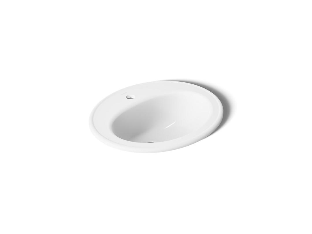 Kohler Pennington 20-1/4'' oval drop-in bathroom sink - White by Kohler