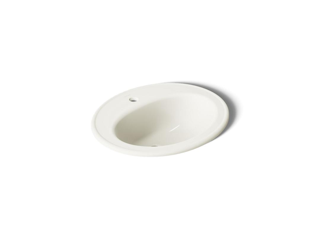 Kohler Pennington 20-1/4'' oval drop-in bathroom sink - Biscuit by Kohler