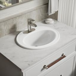 Kohler Pennington 20-1/4'' oval drop-in bathroom sink - White - image 2