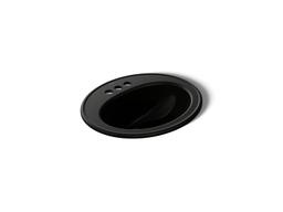 Kohler Pennington 20-1/4'' oval drop-in bathroom sink - Black - image 1