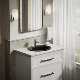 Kohler Pennington 20-1/4'' oval drop-in bathroom sink - Black - image 4