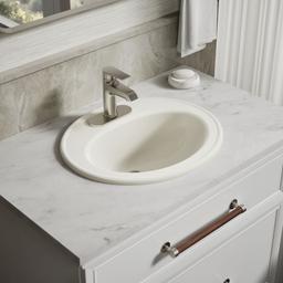 Kohler Pennington 20-1/4'' oval drop-in bathroom sink - Biscuit - image 2