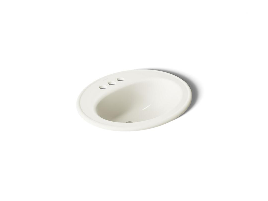 Kohler Pennington 20-1/4'' oval drop-in bathroom sink - Biscuit by Kohler