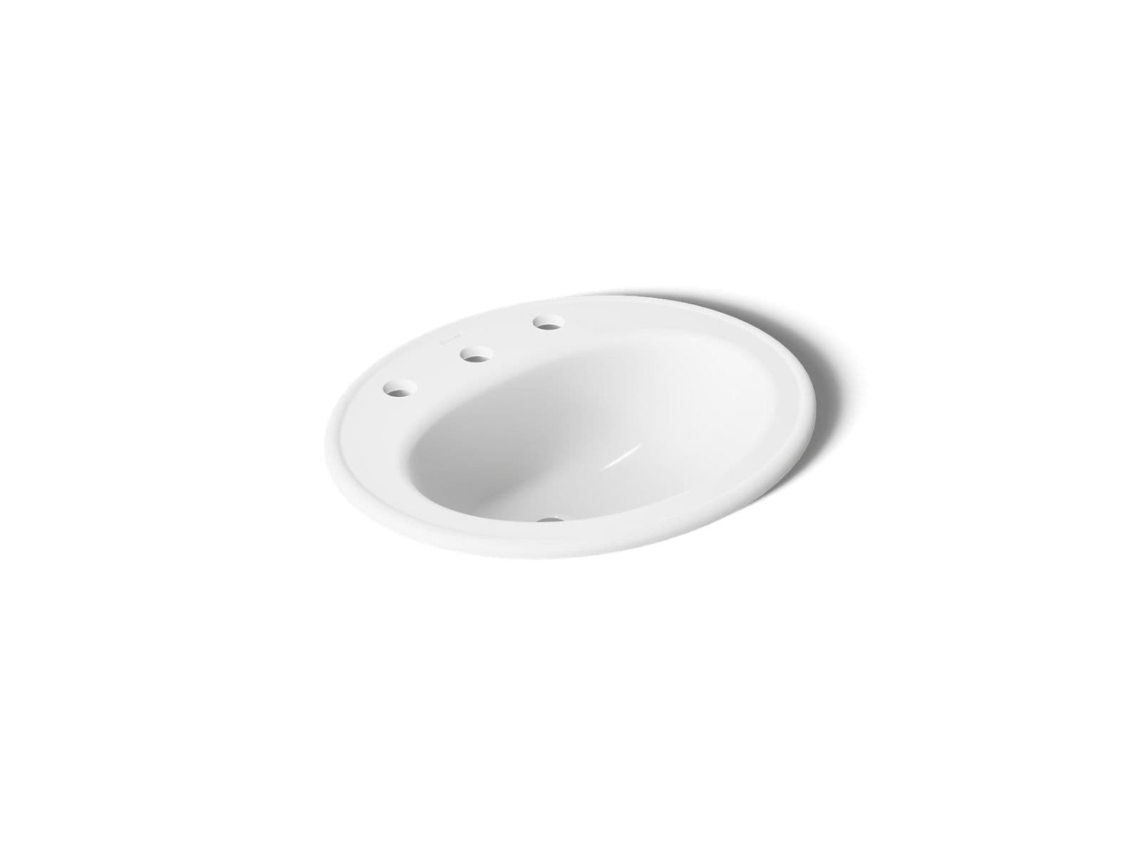 Kohler Pennington 20-1/4'' oval drop-in bathroom sink - White by Kohler