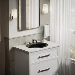 Kohler Pennington 20-1/4'' oval drop-in bathroom sink - Black - image 4