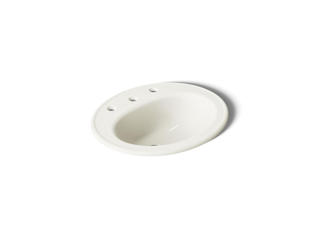 Kohler Pennington 20-1/4'' oval drop-in bathroom sink - Biscuit by Kohler