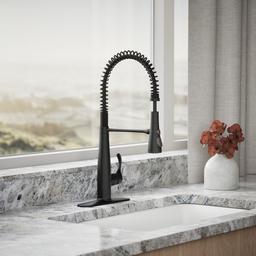 Kohler Simplice Semi-professional kitchen sink faucet with three-function sprayhead - Matte Black - image 2