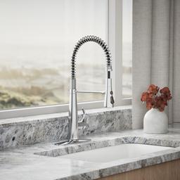 Kohler Simplice Semi-professional kitchen sink faucet with three-function sprayhead - Polished Chrome - image 2