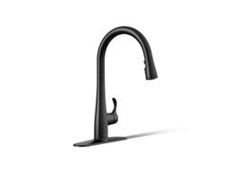 Kohler Simplice Touchless pull-down kitchen sink faucet with three-function sprayhead - Matte Black - image 1