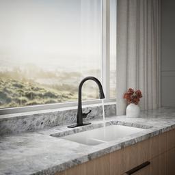 Kohler Simplice Touchless pull-down kitchen sink faucet with three-function sprayhead - Matte Black - image 4