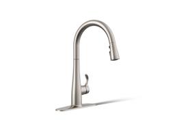 Kohler Simplice Touchless pull-down kitchen sink faucet with three-function sprayhead - Vibrant Stainless - image 1
