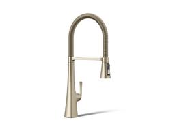 Kohler Graze Semi-professional kitchen sink faucet with three-function sprayhead - Vibrant Brushed Bronze - image 1