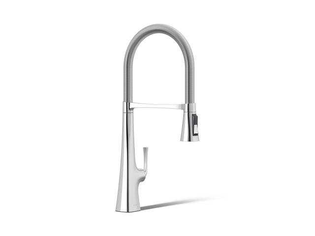 Graze Semi-professional kitchen sink faucet with three-function sprayhead