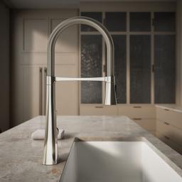 Graze Semi-professional kitchen sink faucet with three-function sprayhead - image 7