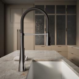 Graze Semi-professional kitchen sink faucet with three-function sprayhead - image 7