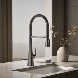 Graze Semi-professional kitchen sink faucet with three-function sprayhead - image 2