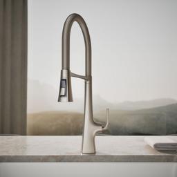 Graze Semi-professional kitchen sink faucet with three-function sprayhead - image 5