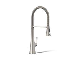 Graze Semi-professional kitchen sink faucet with three-function sprayhead - image 1